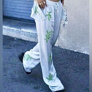 New ZARA co ord beaded leaf pants